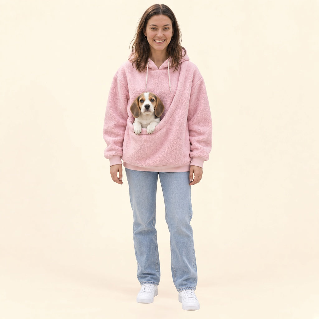 Women's Loose Plaid Pullover Fleece Sweatshirt