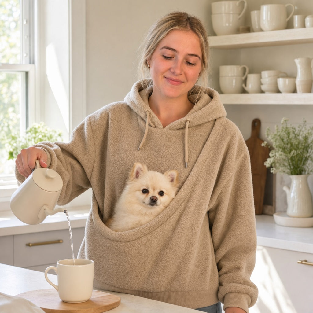 Women's Loose Plaid Pullover Fleece Sweatshirt